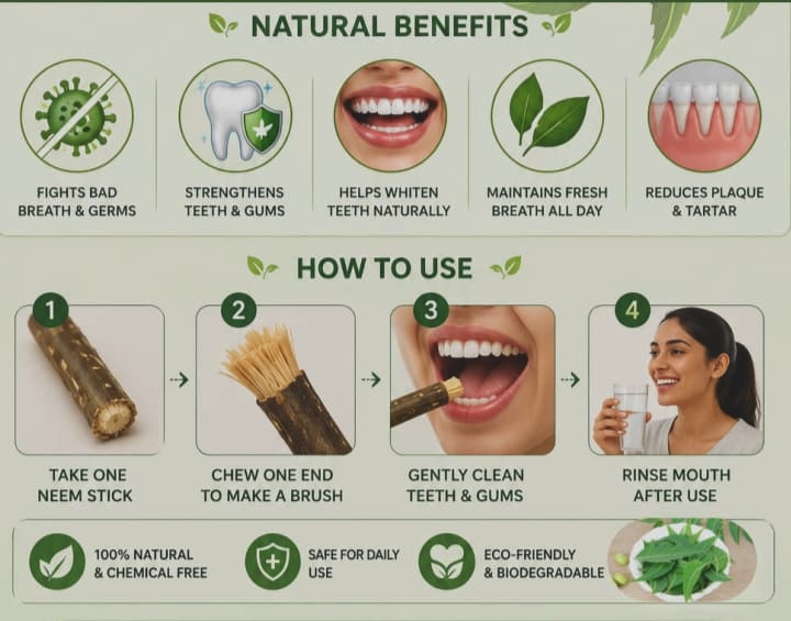 Natural Benefits of Neem Dental Chew Sticks