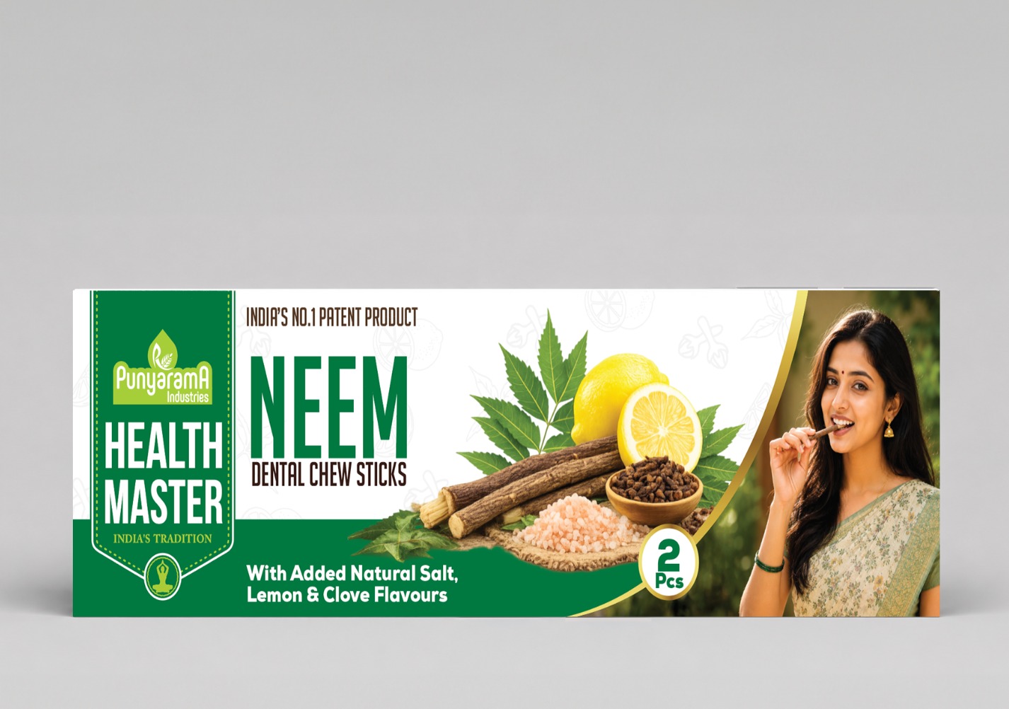 Health Master Neem Dental Chew Sticks — 2 Pack