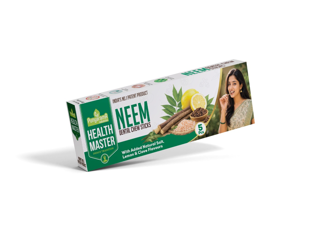 Health Master Neem Dental Chew Sticks — 5 Pack