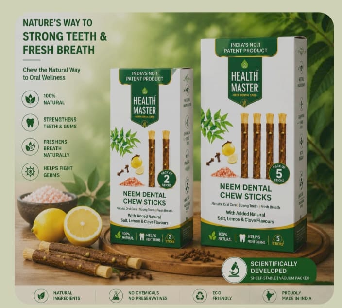 Health Master Neem Dental Chew Sticks — 2-pack and 5-pack